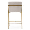 Modrest Burnham Contemporary Light Grey Fabric & Brass Counter StoolModel VGGA-6960CH-C-CS