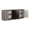 Cairo Modern Grey Elm and White/Grey Marble Pattern Buffet