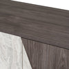Cairo Modern Grey Elm and White/Grey Marble Pattern Buffet