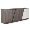 Nova Domus Cairo Modern Grey Elm And White | Grey Marble Pattern Buffet Model VGAC-CAIRO-GR-BF