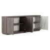 Nova Domus Cairo Modern Grey Elm And White | Grey Marble Pattern Buffet Model VGAC-CAIRO-GR-BF