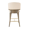 Modrest Calvary Mid Century Modern Beige Vegan Leather & Grey Ash Counter Chair Model VGCS-BS-23022-BGE