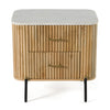 Modrest Cambridge White Marble & Mango 2 Drawer Nightstand Model VGED-RID104711