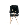 Candace Modern Black Faux Fur Dining Chair (Set Of 2) Model VGVCB815-BLK