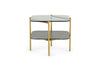 Modrest Cari Glam Gold & Glass End Table Model VGODLZ-247E-GOLD-ET
