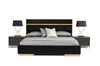 Eastern King Nova Domus Cartier Modern Black Velvet & Brushed Bronze Bed Model VGVCBD-A002-EK