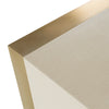 Nova Domus Cartier Modern Beige Shagreen And Brushed Brass Dresser Model VGVC-J-A002-M