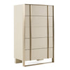 Nova Domus Cartier Modern Beige Shagreen And Brushed Brass Chest Model VGVC-J-A002-CH