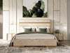 Modrest Cartier Modern Beige Velvet And Brushed Brass Ck Bed Model VGVC-BDAD02-BGE-BB-BED-CK