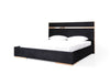 Nova Domus Cartier Modern Black & Rose Gold Bed With Nightstands Model VGVCBD-A002-BLK-BED-2NS-SET