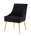 Modrest Castana Modern Black Velvet & Gold Dining Chair (Set Of 2) Model VGRHRHS-DC-101-BLK