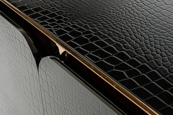 A&X Talin Modern Black Crocodile & Rosegold Buffet Model VGUN106-180-CROC