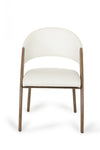 Modrest Lucas Mid Century Cream & Walnut Dining Chair Model VGCSCH-16029-CRM
