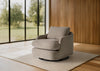 Divani Casa Chantry Modern Grey Sand Fabric Swivel Accent Chair Model VGKK-KF.8592-CHR-SAND