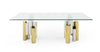 Modrest Chariot Modern Glass And Silver Mix Gold Rectangular Dining Table Model VGZA-T413-GLD-DT