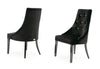 A&X Charlotte Black Velour Dining Chair (Set Of 2) Model VGUNAA031