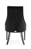 A&X Charlotte Black Velour Dining Chair (Set Of 2) Model VGUNAA031