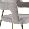 Modrest Childers Modern Grey Fabric & Antique Brass Dining Chair Model VGGA-6973CH-GRY