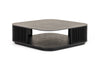 Modrest Chip Modern Black Ceramic & Black Ash Square Coffee Table Model VGDW-DW5008-08
