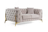 Divani Casa Clarice Transitional Light Beige Velvet Loveseat Model VGAH-SF1013-2-BGE