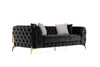 Divani Casa Clarice Transitional Black Velvet Sofa Model VGAH-SF1013-3-BLK