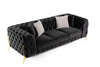 Divani Casa Clarice Transitional Black Velvet Sofa Model VGAH-SF1013-3-BLK
