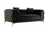 Divani Casa Clarice Transitional Black Velvet Loveseat Model VGAH-SF1013-2-BLK