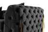 Divani Casa Clarice Transitional Black Velvet Loveseat Model VGAH-SF1013-2-BLK