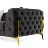 Clarice Transitional Black Velvet Sectional Sofa