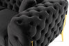Divani Casa Clarice Transitional Black Velvet Sectional Sofa Model VGAH-SF1015-BLK