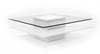 Modrest Clarion Modern White & Clear Glass Coffee Table Model VGBBLE638E-WHT