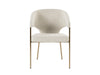 Modrest Claudine Modern Light Grey Fabric & Antique Brass Dining Chair Model VGGAGA-6214CH-1-LTGRY-4