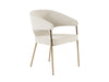 Modrest Claudine Modern Light Grey Fabric & Antique Brass Dining Chair Model VGGAGA-6214CH-1-LTGRY-4