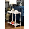 Furniture of America Deering White Transitional Side Table Model CM-AC222