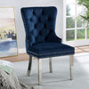 Furniture of America Jewett Blue Contemporary Wingback Chair (2/Ctn) Model CM-AC261NV-2PK