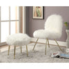 Furniture of America Caoimhe White/Gold Contemporary Ottoman Model CM-AC6546-OT