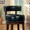 Furniture of America Shirley Dark Oak/Black Transitional 25" Bar Stool (2/Box) Model CM-BR6251BK-24-2PK
