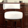 Furniture of America Shirley Dark Oak/White Transitional 25" Bar Stool (2/Box) Model CM-BR6251WH-24-2PK