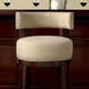 Furniture of America Lynsey Dark Oak/Beige Transitional 25" Bar Stool (2/Box) Model CM-BR6252BG-24-2PK