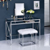 Furniture of America Lismore Chrome Contemporary Vanity W/ Stool Model CM-DK6707CRM