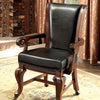 Furniture of America Melina Brown Cherry/Black Transitional Arm Chair (2/Box) Model CM-GM367CH-AC-2PK