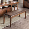 Furniture of America Wichita Distressed Dark Oak Rustic Bench Model CM3061BN