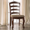 Furniture of America Townsville Dark Walnut/Tan Transitional Side Chair (2/Box) Model CM3109SC-DK-2PK