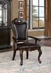 Furniture of America Lombardy Walnut/Dark Brown Traditional Arm Chair (2/Box) Model CM3146AC-2PK
