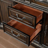 Furniture of America Lombardy Walnut Traditional Hutch & Buffet Model CM3146HB-SET
