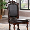 Furniture of America Picardy Brown Cherry/Black Traditional Side Chair (2/Box) Model CM3147SC-2PK