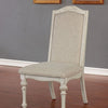 Furniture of America Arcadia Antique White Rustic Side Chair (2/Ctn) Model CM3150WH-SC-2PK