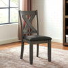Furniture of America Cilgerran Gray/Dark Gray Transitional Side Chair (2/Ctn) Model CM3153GY-SC-2PK