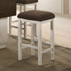 Furniture of America Bingham Antique White/Dark Brown Rustic Stool Model CM3168BR-ST-2PK