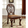 Furniture of America Wyndmere Brown/Cherry Traditional Side Chair (2/Box) Model CM3186CH-SC-2PK